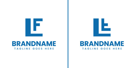 Letters LF and LT Monogram Logo, suitable for any brand with LF FL LT TL initials