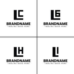 Letters LC LG LH LI Monogram Logo Seto, for LC CL LG GL LH HL LI IL initials