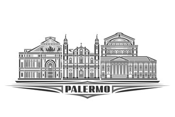 Obraz premium Vector illustration of Palermo