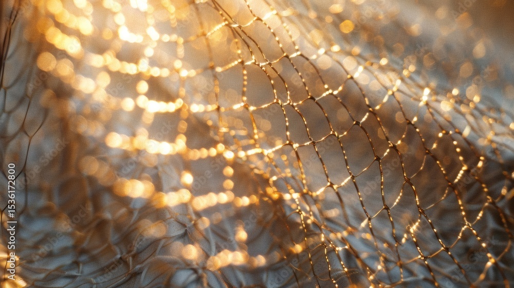 Wall mural the texture of a net under a macro lens