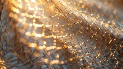 The texture of a net under a macro lens