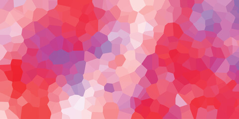 Abstract geometric mosaic background design with vibrant red pink and purple colors ideal for modern textures and digital artwork.
