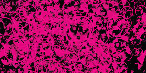 Abstract pink and black design with grunge elements and circular shapes a bold artistic visual suitable for graphic design purposes