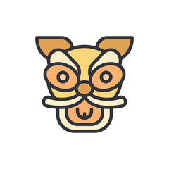 Golden Lion Head Symbolizing Prosperity And Good Fortune For Celebrations