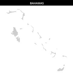Outline of the Bahamas showcasing island geography