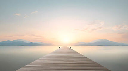 Scenic Sunrise View from a Wooden Deck