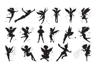 Tinkerbell vector, Tinkerbell clipart, Tinkerbell silhouette