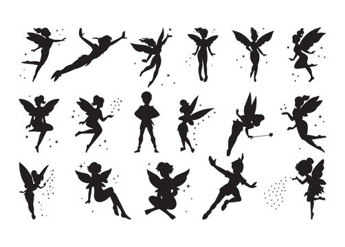 Tinkerbell vector, Tinkerbell clipart, Tinkerbell silhouette