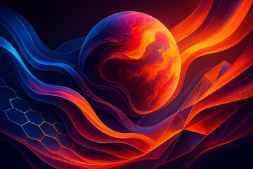 洗練されたデザインの惑星