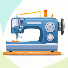 Fototapeta premium Vintage Sewing Machine A Classic Design Illustration