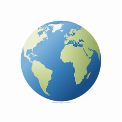 Earth Globe Illustration A Simple Vector Graphic of Planet Earth