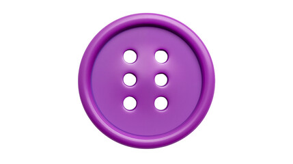Purple Clothing Button Detail Closeup Macro Photography Isolated on  transparent background.	