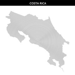 Modern design representation of Costa Rica's geographical outline