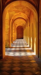 Obraz premium Amber palace walls in light and shadow
