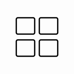 grid layout squares icon vector sign