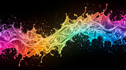 abstract background with rainbow