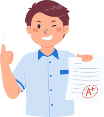 Student Showing Test Result

