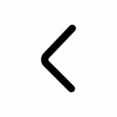 chevron left arrow icon vector sign