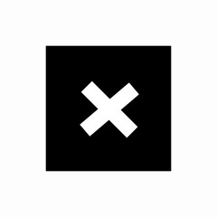 Fototapeta premium cross delete cancel icon vector sign