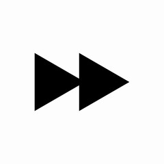 fast forward double icon vector sign