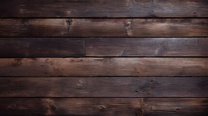 Naklejka premium Dark Brown Wooden Planks Seamless Texture