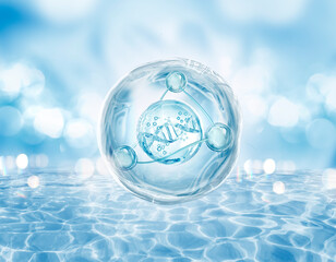 molecule background for cosmetic product