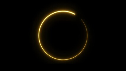 Glowing neon circle with on black background animation. A blue neon circle glows in the dark.
Neon frame circle loading icon animation background video. neon circle frame loading icon bckground - Powered by Adobe