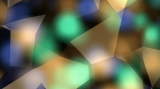 Abstract Geometric Background with Polygon Mesh Triangles in Blue Green and Beige Colors Modern Art Decorative Ornament Template