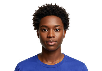 Elegant portrait of a young African American person close up