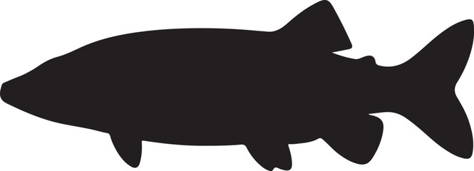 MUSKELLUNG FISH SILHOUETTE