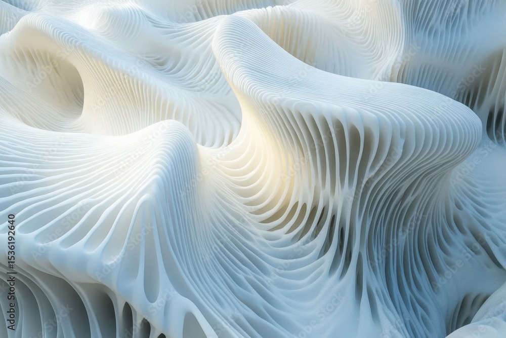 Poster white wave abstract background with seamless design showcasing fluid patterns and textures in a mini