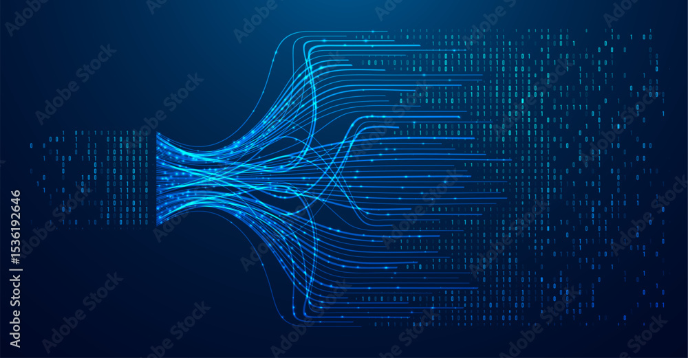 Poster abstract infographics visualization. big data code representation. futuristic network or business an