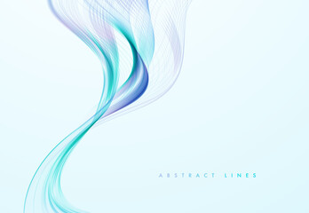 Abstract dynamic waves background. Futuristic colored wavy lines. Graphic concept for your design