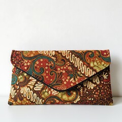 Elegant Batik Clutch Purse Handmade Envelope Style