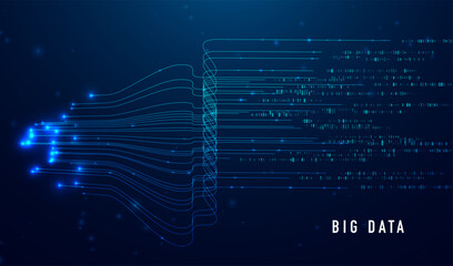 Abstract infographics visualization. Big data code representation. Futuristic network or business analytics. Graphic concept for your design.