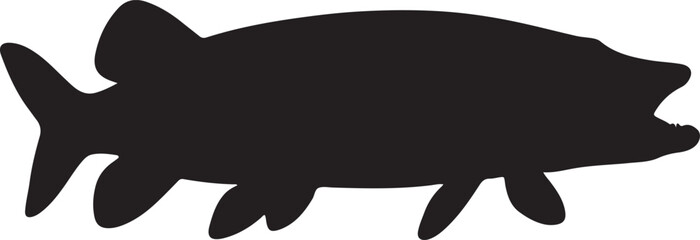 NORTHERN PIKE FISH SILHOUETTE