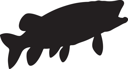 NORTHERN PIKE FISH SILHOUETTE