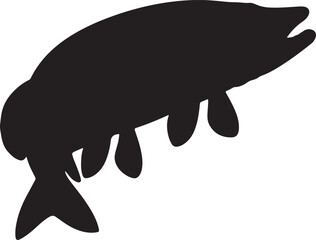 NORTHERN PIKE FISH SILHOUETTE