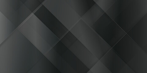 dark black Geometric banner design for design, Black color abstract background with ultramodern various geometric lines, minimalist background in black tones with luxury geometric stripes.