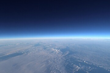 Awe-inspiring aerial view of earth's curvature and atmosphere from high altitude