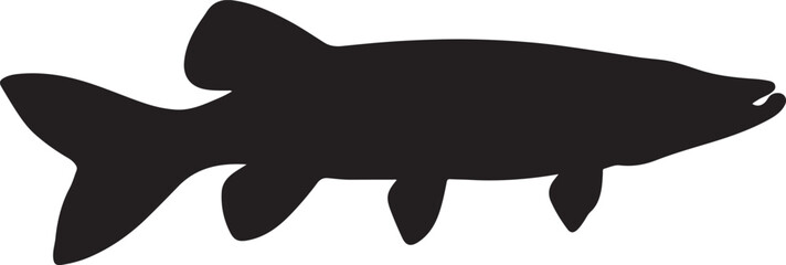 NORTHERN PIKE FISH SILHOUETTE