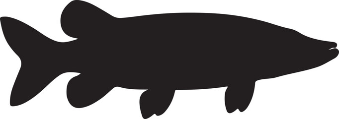 NORTHERN PIKE FISH SILHOUETTE