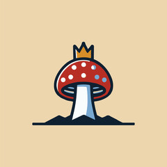 King mushroom logo