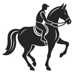 Horse Riding silhouette vector illustration