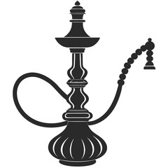 Hookah silhouette vector illustration