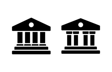 Bank icon vector illustration. Bank sign and symbol, museum, university