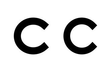 Copyright icon vector illustration. copyright sign and symbol