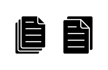 Document icon vector illustration. Paper sign and symbol. File Icon