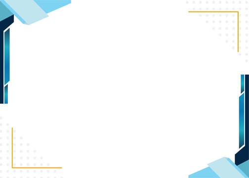 Abstract geometric template with blue accents gold lines ideal for business or tech. - Powered by Adobe