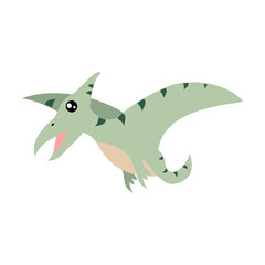 Cute dinosaurs clipart. Cute fantasy animal clipart. Hand draw vector illustration in flat style